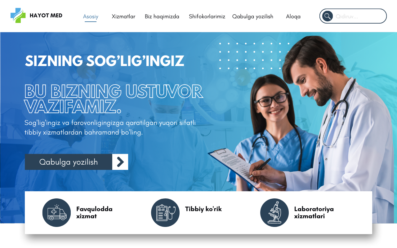 Klinika landing page