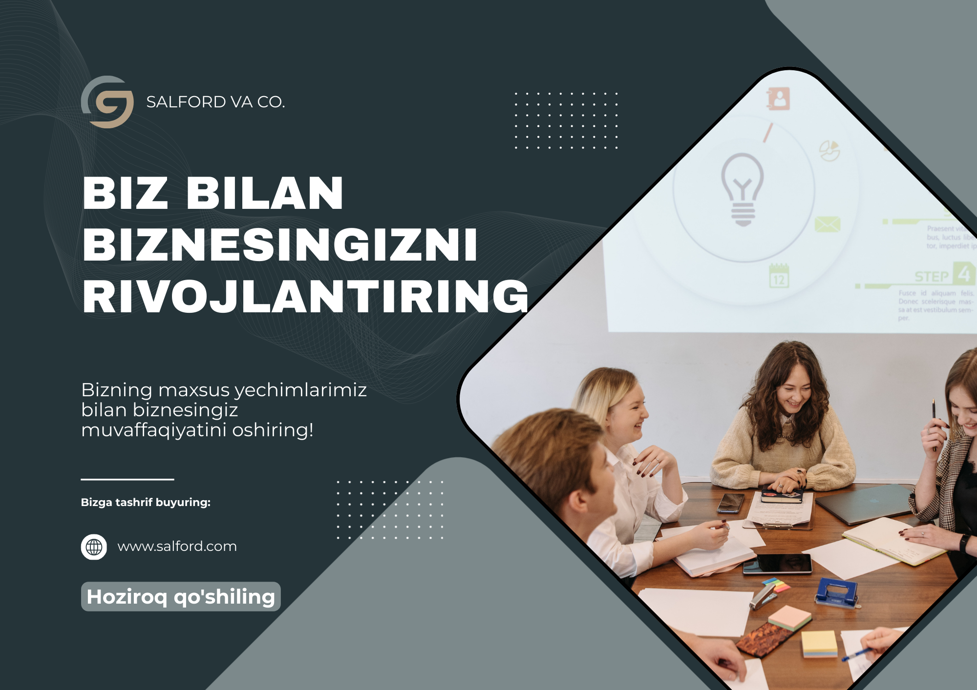 SaaS mahsulot uchun landing