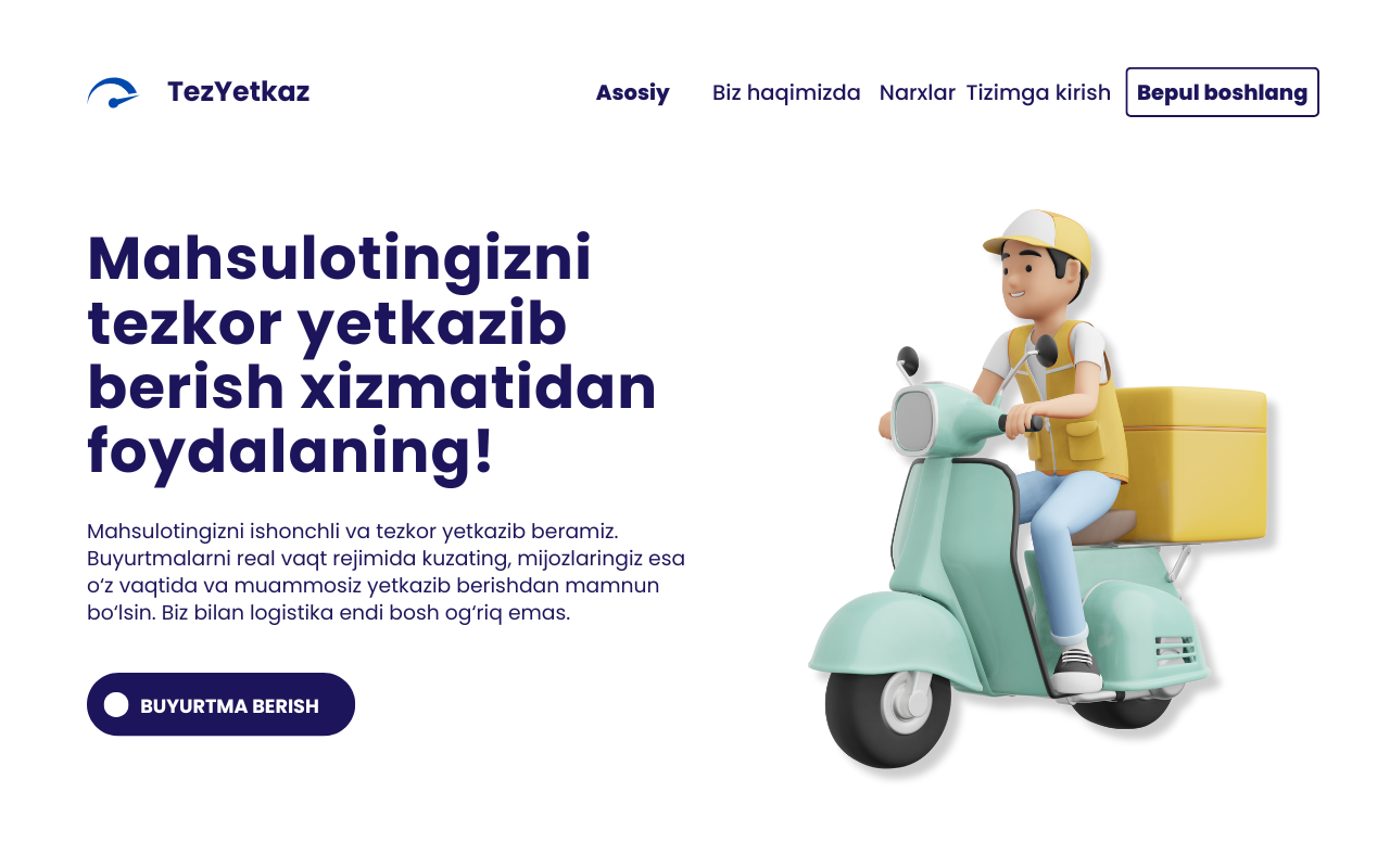 Restoran delivery landing